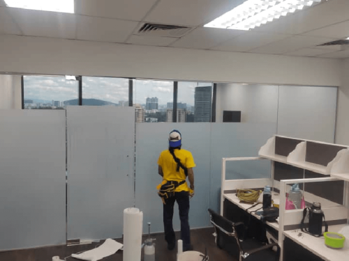FROSTED GLASS WINDOW FILM STICKER ALAM MEGAH